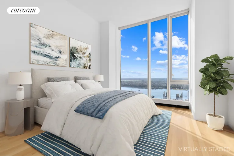 New York City Real Estate | View 217 West 57th Street, 79W | Virtually Staged Bedroom | View 15