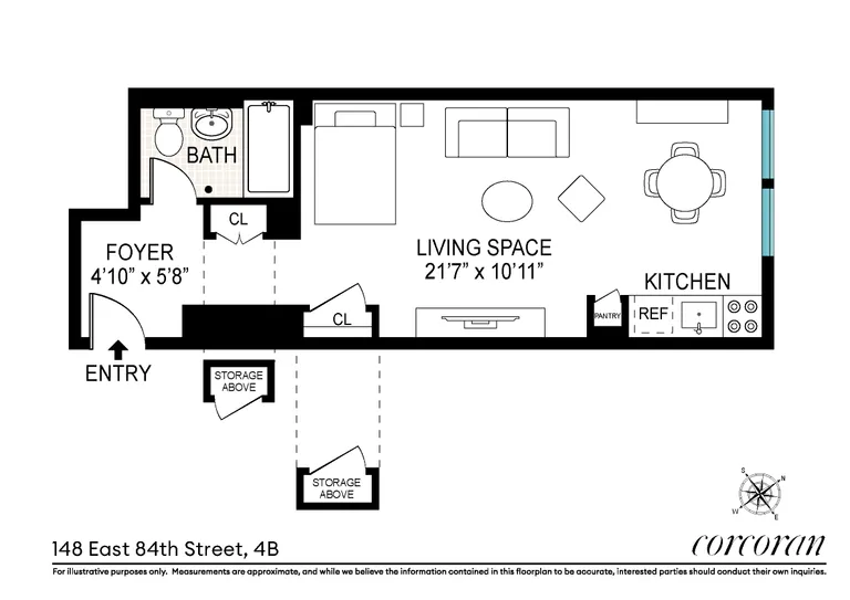 148 East 84th Street, 4B | floorplan | View 8