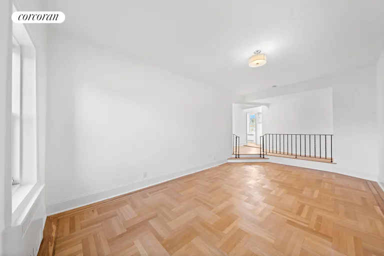 New York City Real Estate | View 25 Plaza Street West, 6B | Sunken Living Room | View 10