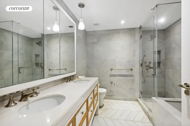 New York City Real Estate | View 22 River Terrace, 3R | Primary Bathroom | View 8