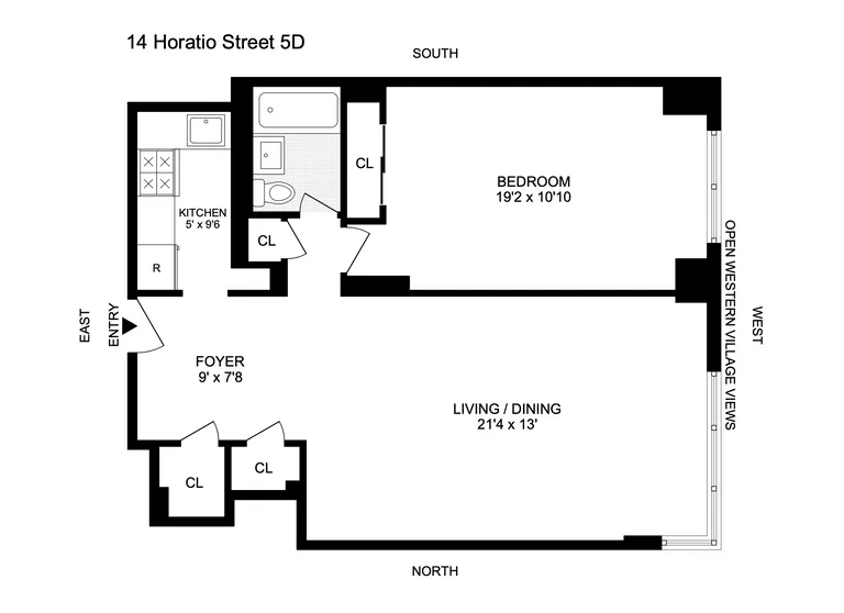 14 Horatio Street, 5D | floorplan | View 9