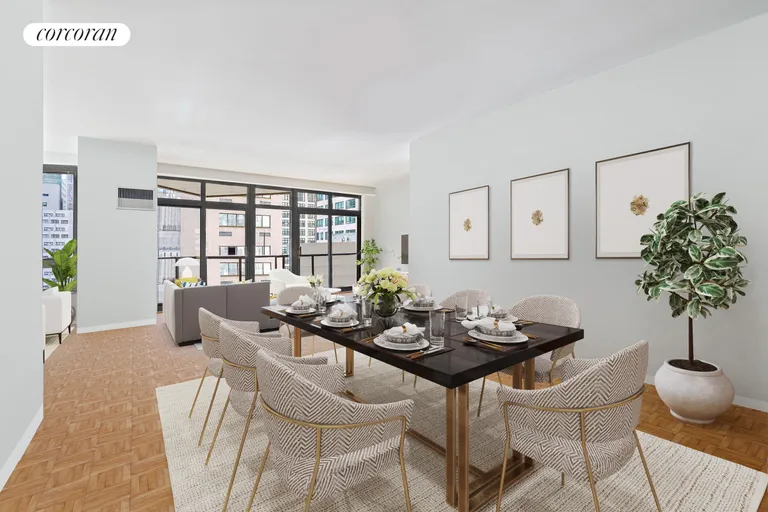 New York City Real Estate | View 100 United Nations Plaza, 9EF | Separate dining area | View 4