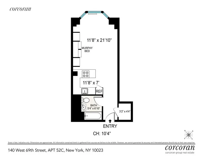 New York City Real Estate | View 140 West 69th Street, 52C | Floor Plan | View 16
