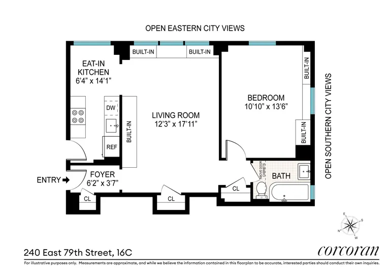 240 East 79th Street, 16C | floorplan | View 14