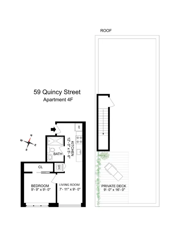 59 Quincy Street, 4F | floorplan | View 6