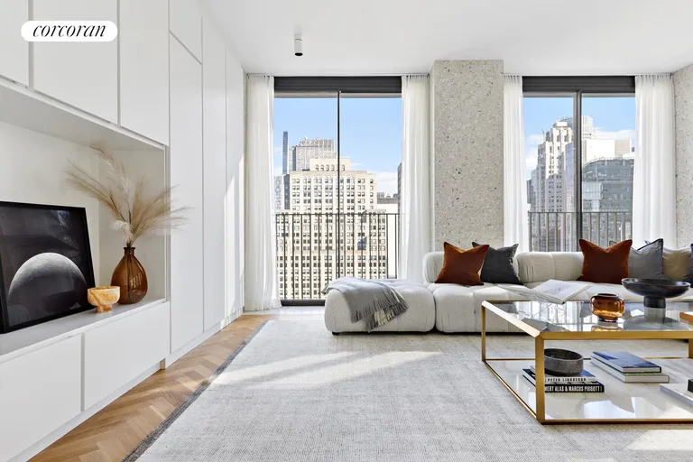 New York City Real Estate | View 16 West 40th Street, 25B | Living Room | View 2