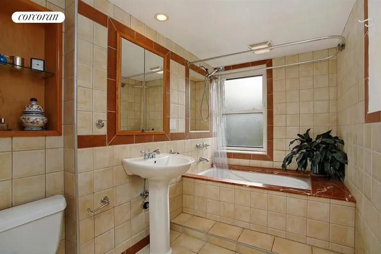 New York City Real Estate | View 307 13th Street | Marble clad en suite master bath | View 6