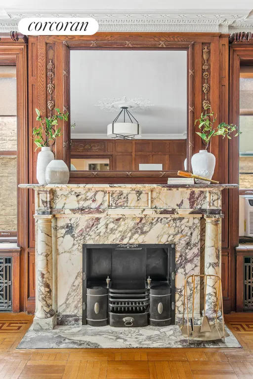 New York City Real Estate | View 190 Riverside Drive, 5A | Stunning marble fireplace | View 3