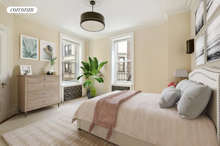 New York City Real Estate | View 190 Riverside Drive, 5A | Bedroom with en suite bath | View 10