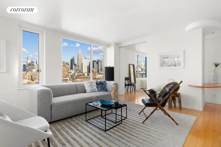 New York City Real Estate | View 270 West 17th Street, 19A | Living Room | View 4