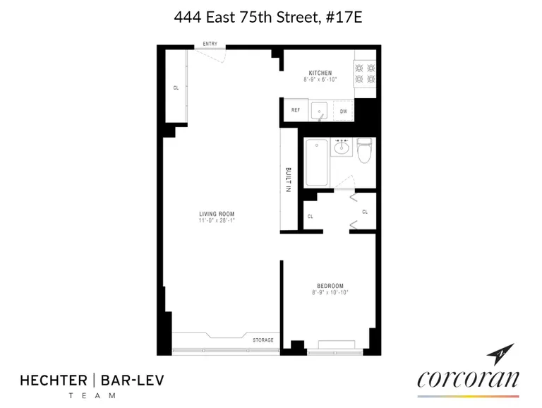 444 East 75th Street, 17E | floorplan | View 7