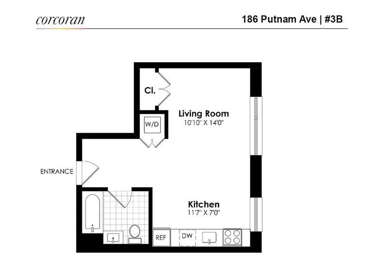 186 Putnam Avenue, 3B | floorplan | View 6