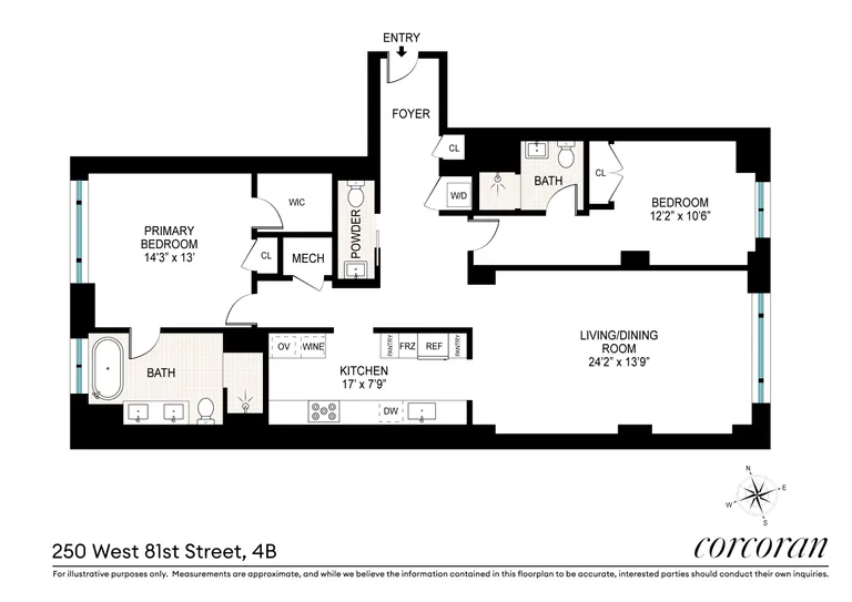 250 West 81st Street, 4B | floorplan | View 15