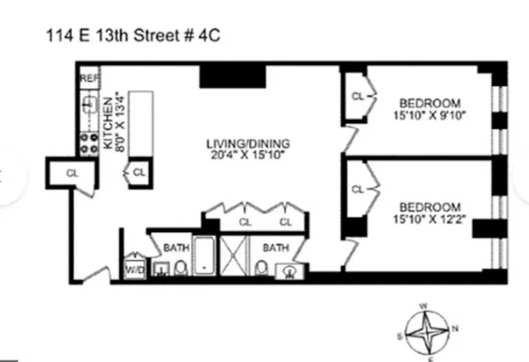 114 East 13th Street, 4C | floorplan | View 8
