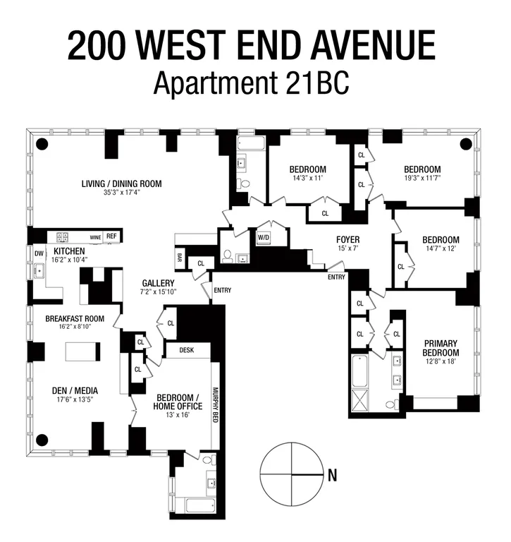200 West End Avenue, 21BC | floorplan | View 18