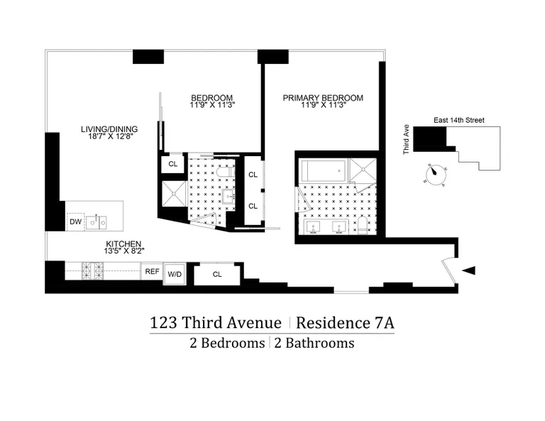 123 Third Avenue, 7A | floorplan | View 10