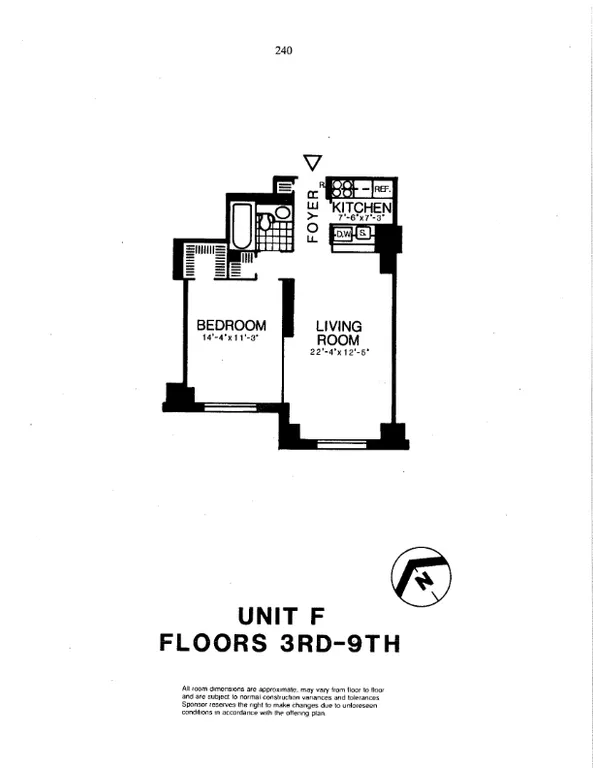 200 Rector Place, 8F | floorplan | View 10