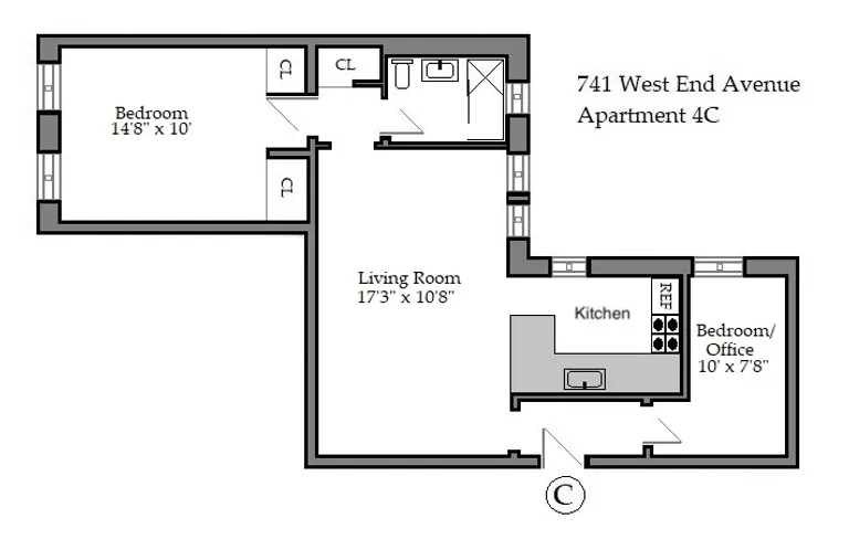 741 West End Avenue, 4C | floorplan | View 7