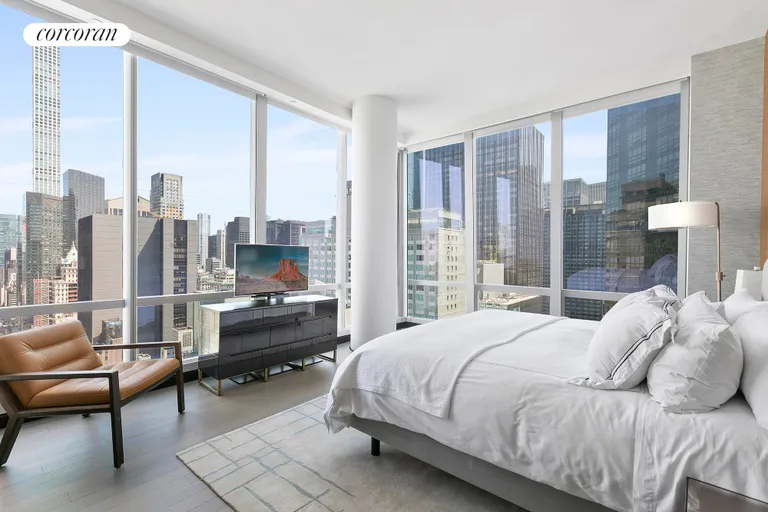 New York City Real Estate | View 157 West 57th Street, 37F | Primary Bedroom | View 5