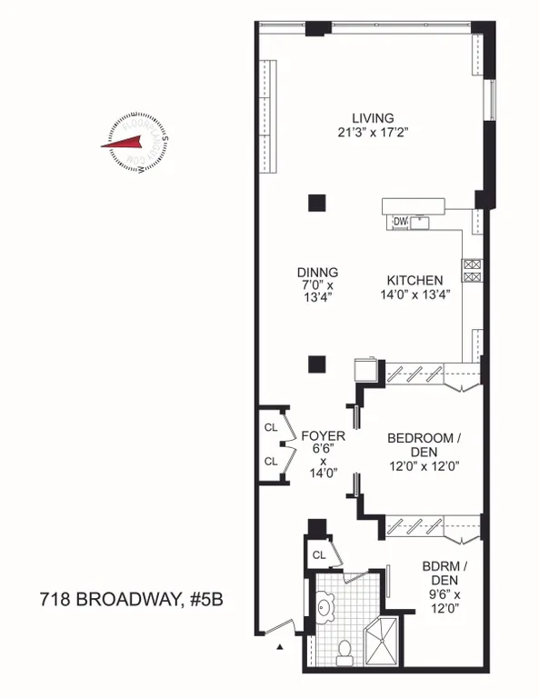 718 Broadway, 5B | floorplan | View 7