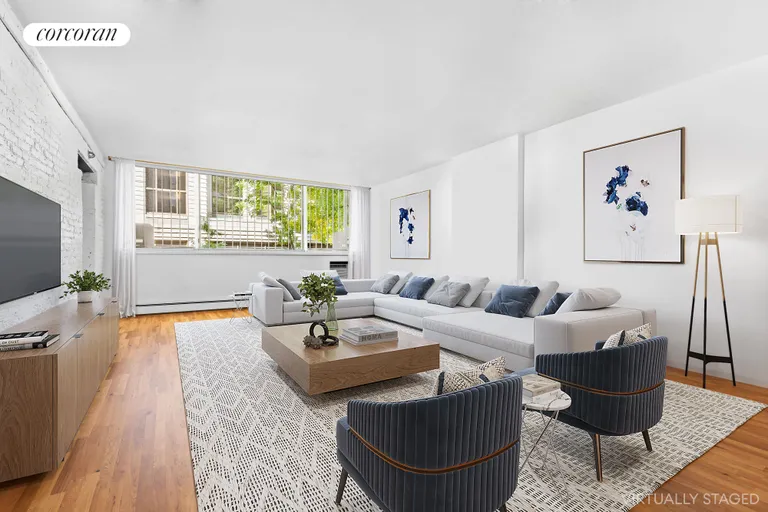 New York City Real Estate | View 622 Greenwich Street, 1A | Spacious Living Room | View 4