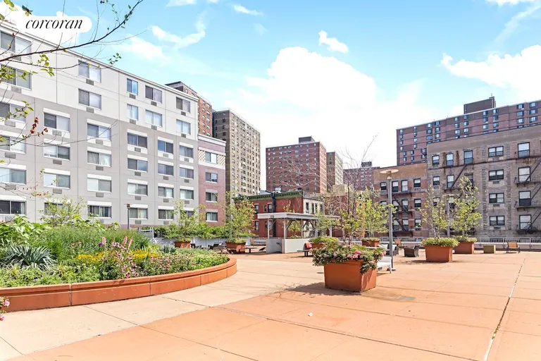 New York City Real Estate | View 300 West 145th Street, 3J | Courtyard Landscaped Garden | View 10