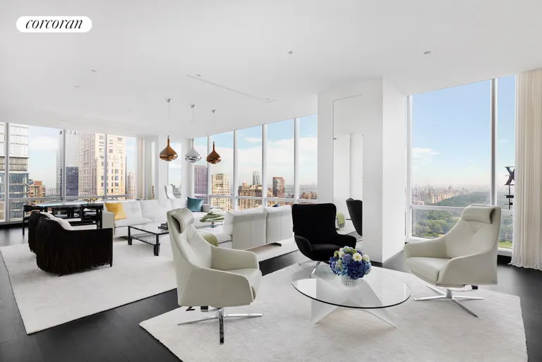 New York City Real Estate | View 157 West 57th Street, 50A | Living Room | View 2