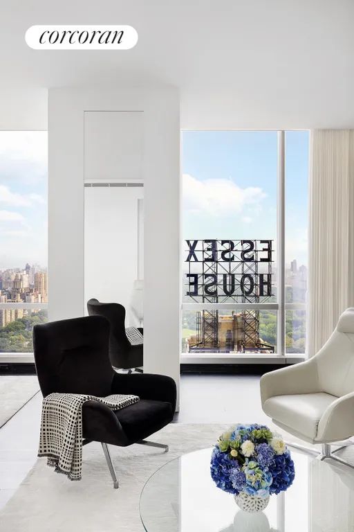 New York City Real Estate | View 157 West 57th Street, 50A | Living Room | View 6