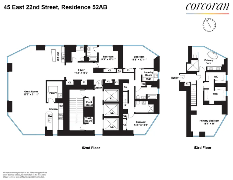 45 East 22nd Street, 52AB | floorplan | View 43