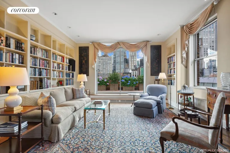 New York City Real Estate | View 575 Park Avenue, PH1607 | Living Room/ View of Terrace | View 3