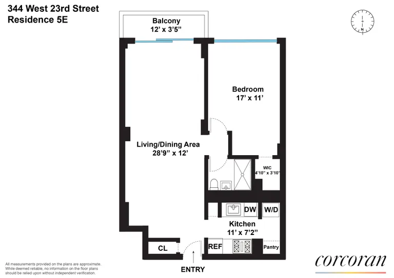 344 West 23rd Street, 3E | floorplan | View 6