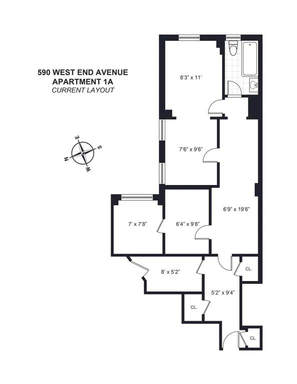 590 West End Avenue, 1A | floorplan | View 1