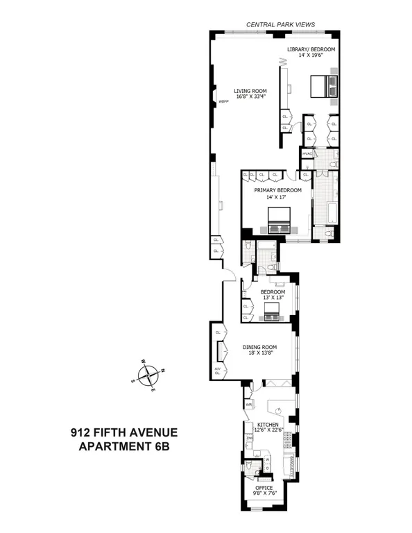 912 Fifth Avenue, 6B | floorplan | View 19