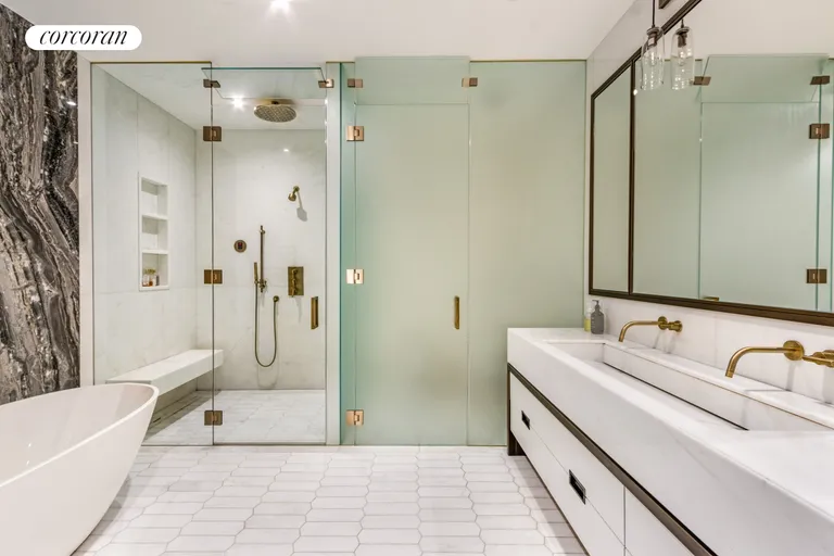 New York City Real Estate | View 443 Greenwich Street, 4F | Primary Bathroom | View 9