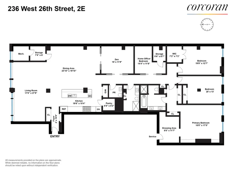 236 West 26th Street, 2E | floorplan | View 22