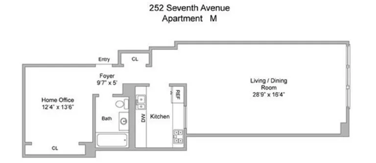 252 Seventh Avenue, 7M | floorplan | View 9