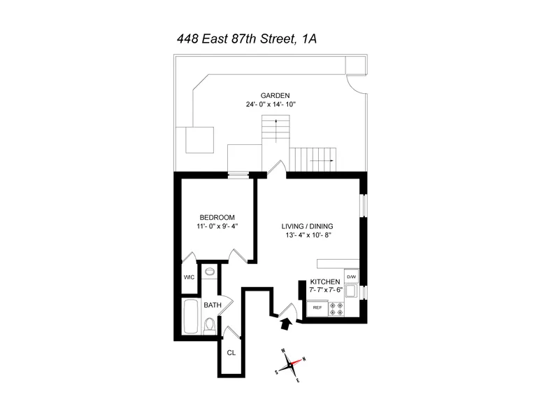 448 East 87th Street, 1A | floorplan | View 13