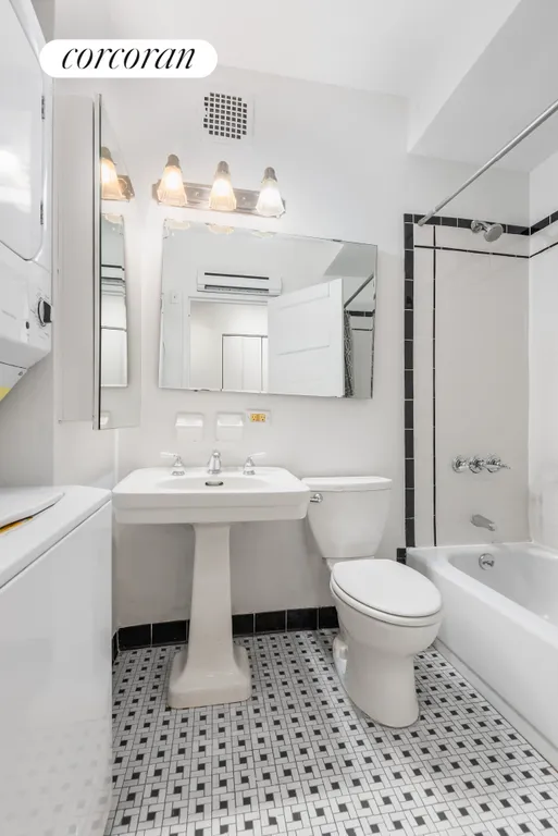 New York City Real Estate | View 40 West 105th Street, 3A | Main Bathroom/Laundry | View 10