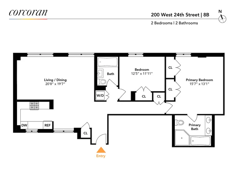 200 West 24th Street, 8B | floorplan | View 9