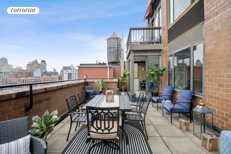 New York City Real Estate | View 130 West 79th Street, 17D | South Terrace | View 7