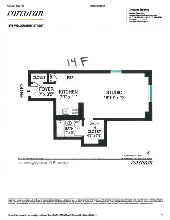175 Willoughby Street, 14F | floorplan | View 7