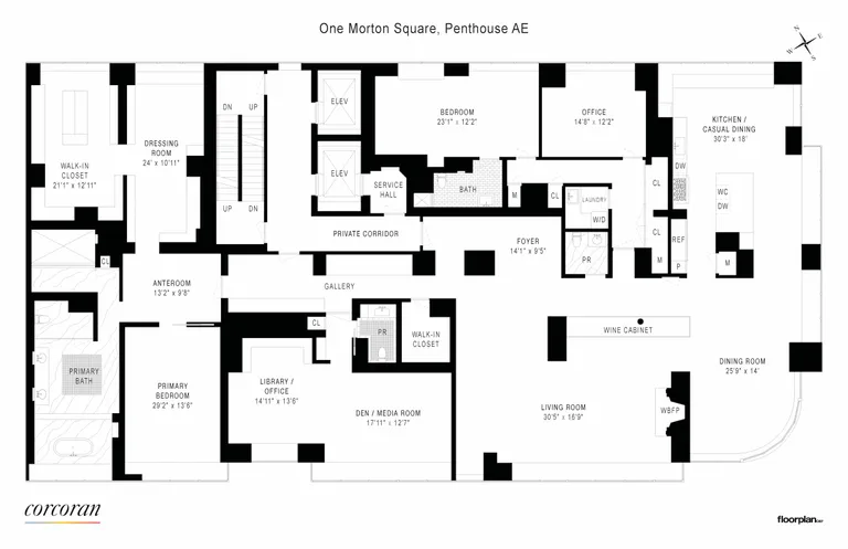 1 Morton Square, PHAE | floorplan | View 27