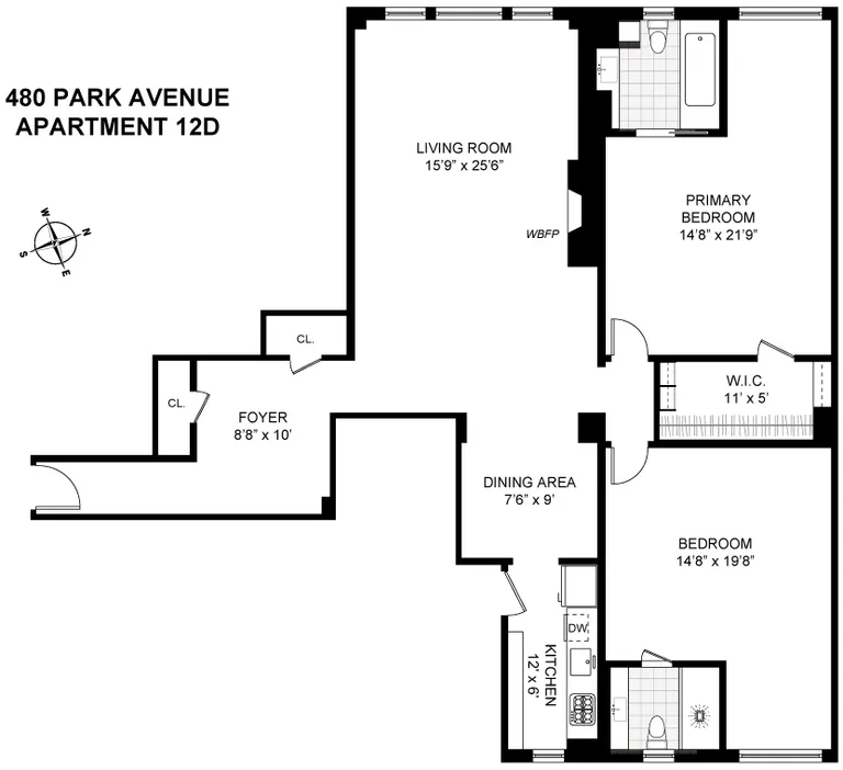 480 Park Avenue, 12D | floorplan | View 11