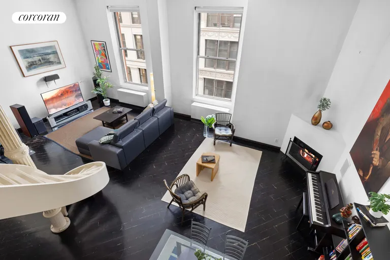 New York City Real Estate | View 121 West 20th Street, 4F | Great Room From Above | View 7