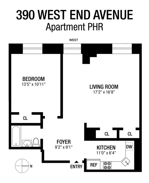 390 West End Avenue, PHR | floorplan | View 7