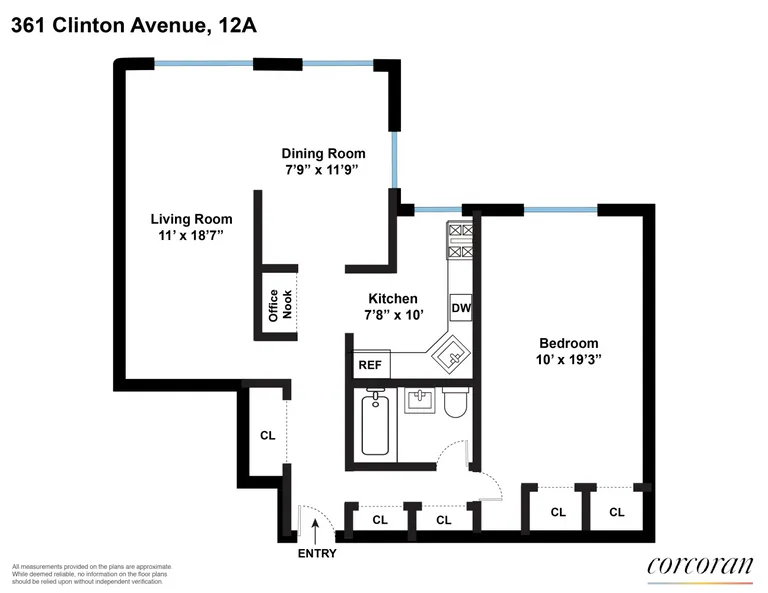 361 Clinton Avenue, 12A | floorplan | View 10