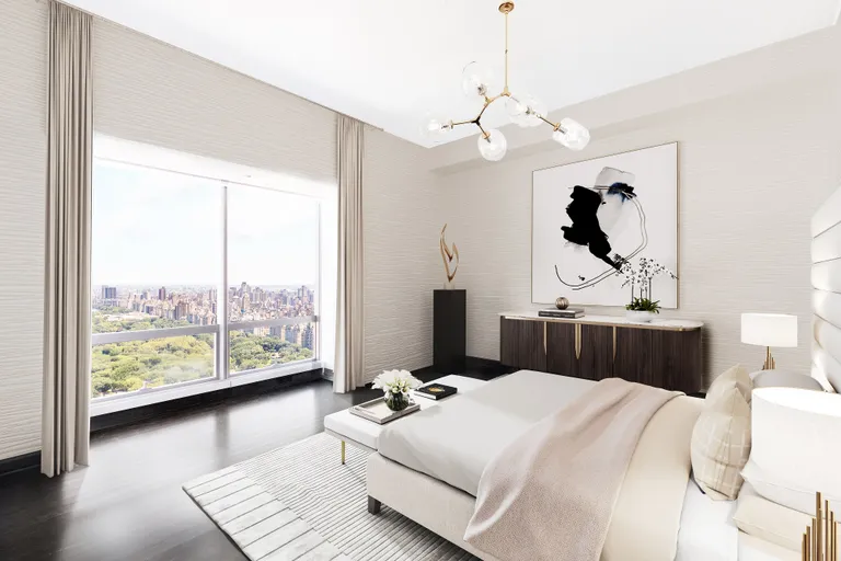 New York City Real Estate | View 157 West 57th Street, 56C | Bedroom | View 8
