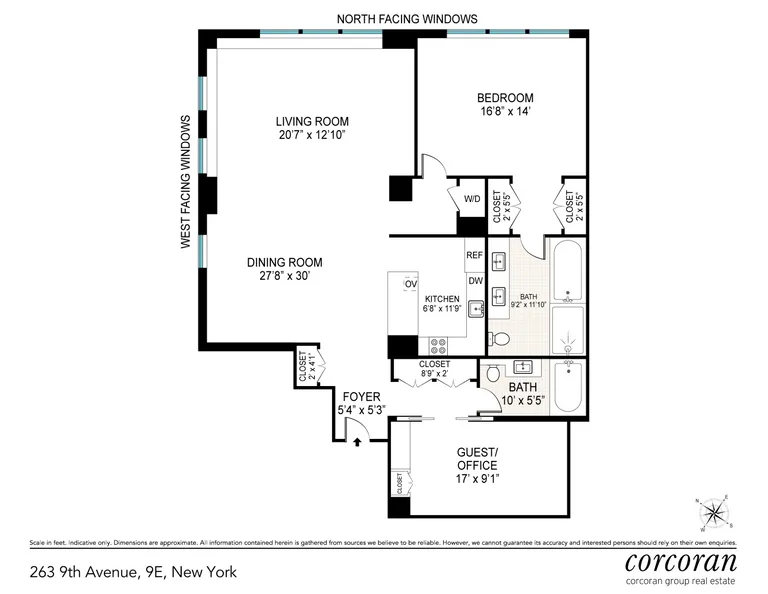 263 Ninth Avenue, 9E | floorplan | View 2
