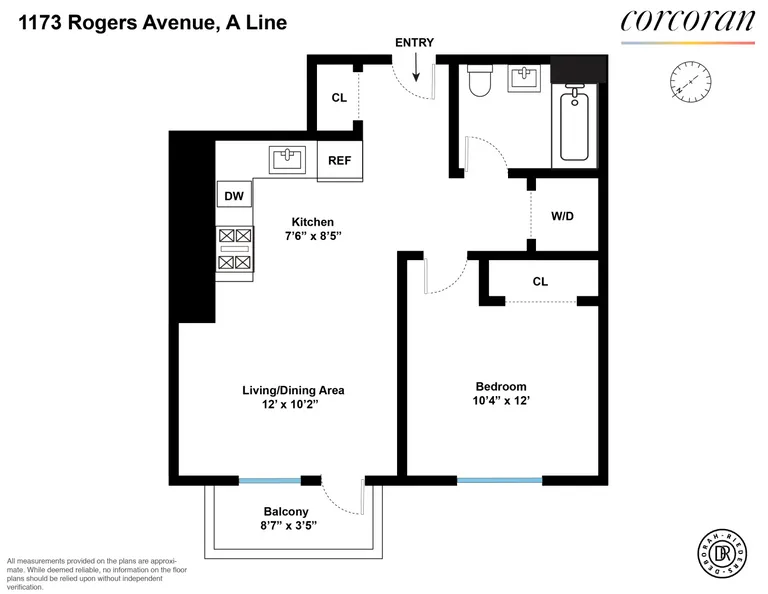1173 Rogers Avenue, 3A | floorplan | View 9