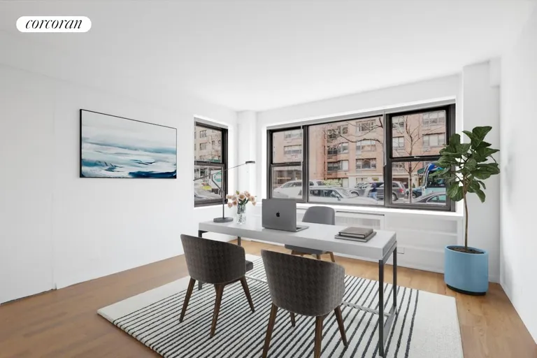 New York City Real Estate | View 425 East 79th Street, 1F | Virtually staged office | View 3